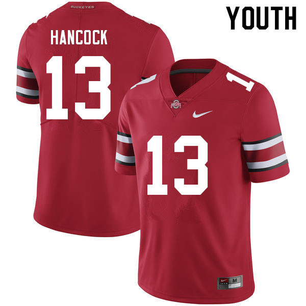 Youth #13 Jordan Hancock Ohio State Buckeyes College Football Jerseys Sale-Red